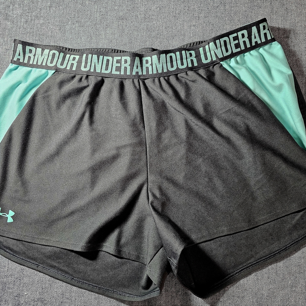 4 X $15. Under Armour Women's Black and Teal Shorts